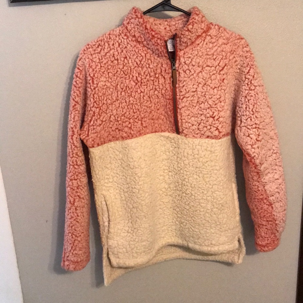 Fuzzy 1/4 zip pullover